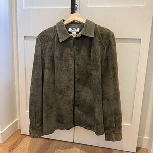Alfani Green Suede Shirt Jacket – Women’s Large